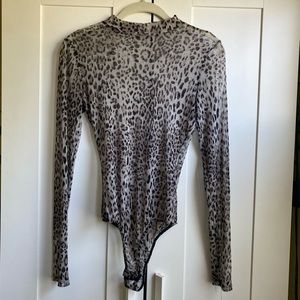 sheer cheetah bodysuit